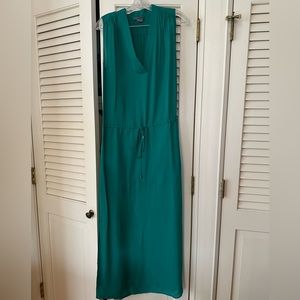 Vince Green Silk Waist Tie Maxi Sleeveless Dress XS
